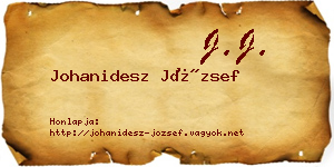 Johanidesz József névjegykártya